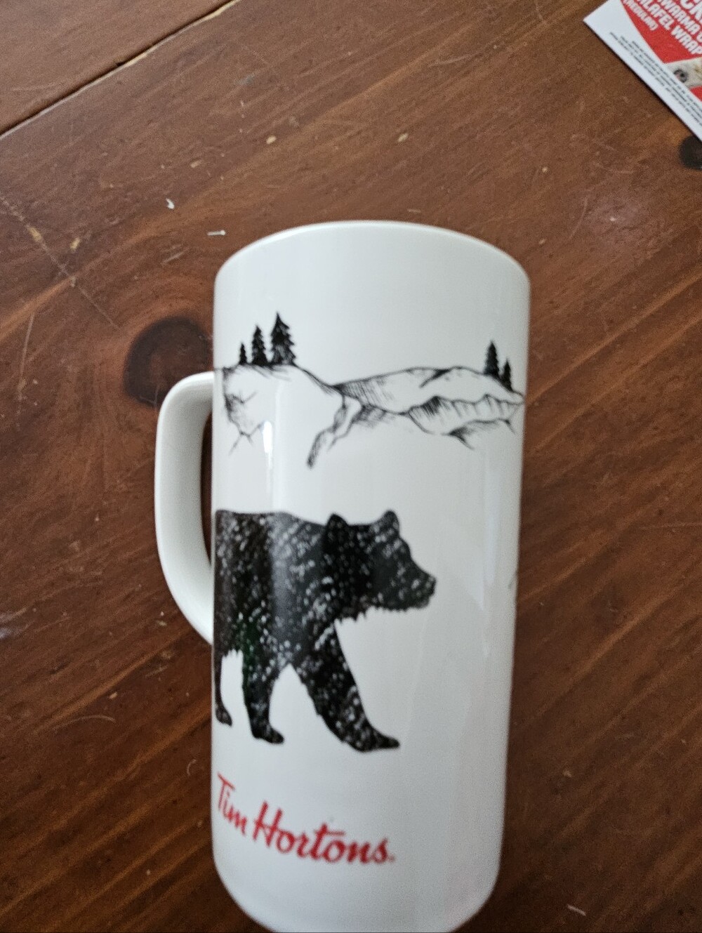 2018 Tim Hortons White Bear-Graphic Ceramic  Mug